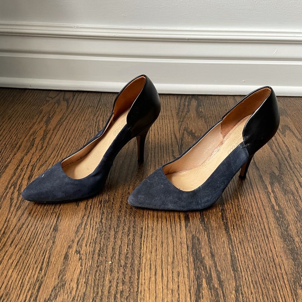 Madewell Leather and Suede Pumps